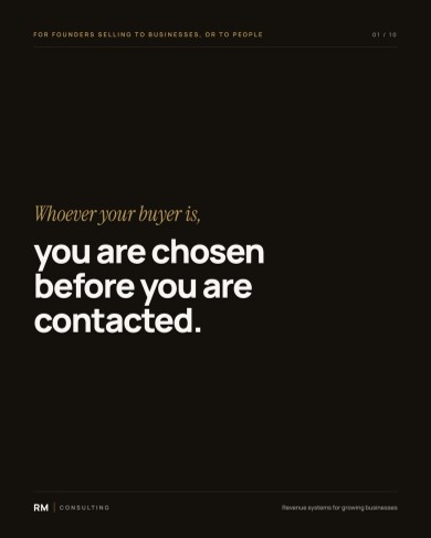 You are chosen before you are contacted